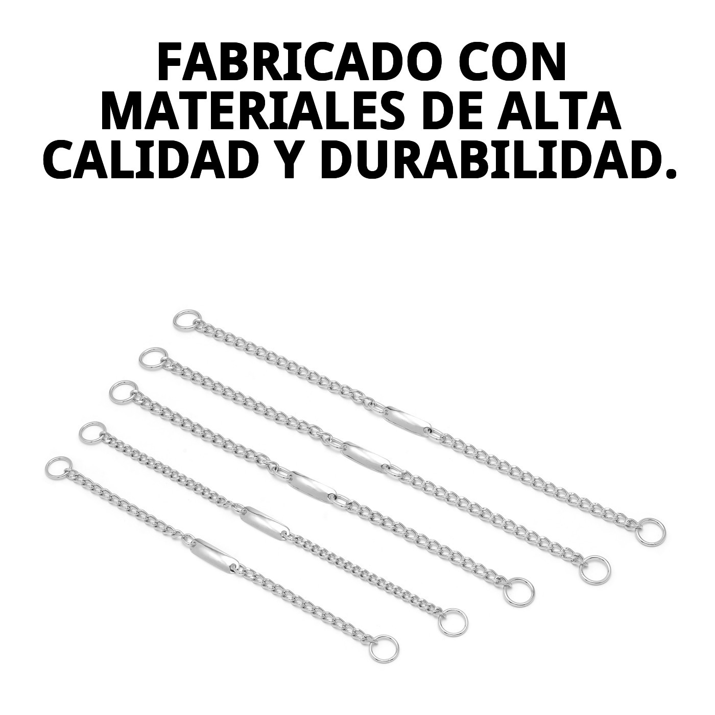 COLLAR CADENA C/PLACA 45cm X 3mm