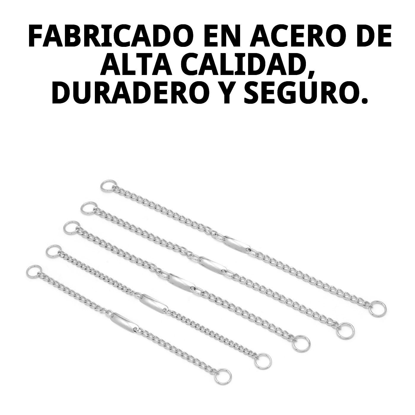 COLLAR CADENA C/PLACA 55cm X 3,5mm