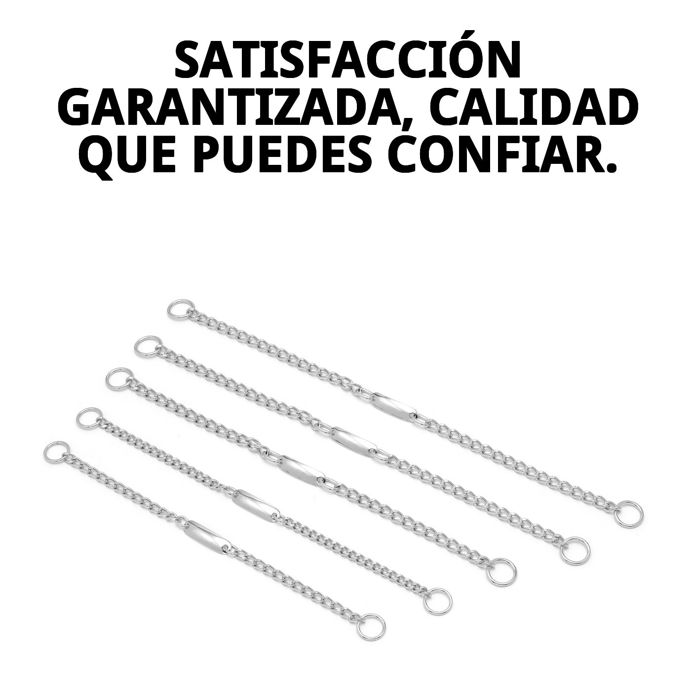 COLLAR CADENA C/PLACA 55cm X 3,5mm