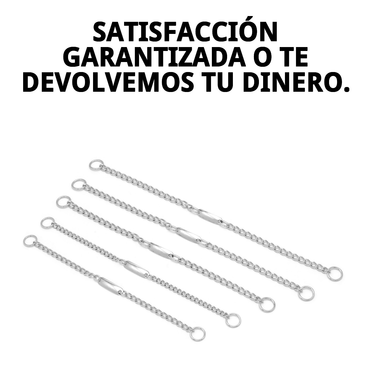 COLLAR CADENA C/PLACA 60cm X 3,5mm