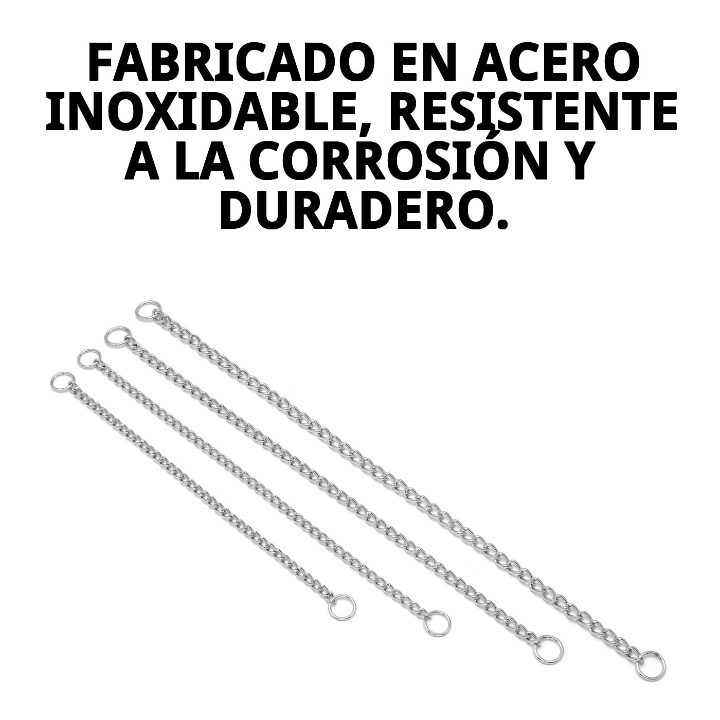 COLLAR CADENA CROMADA 45cm X 3,5mm