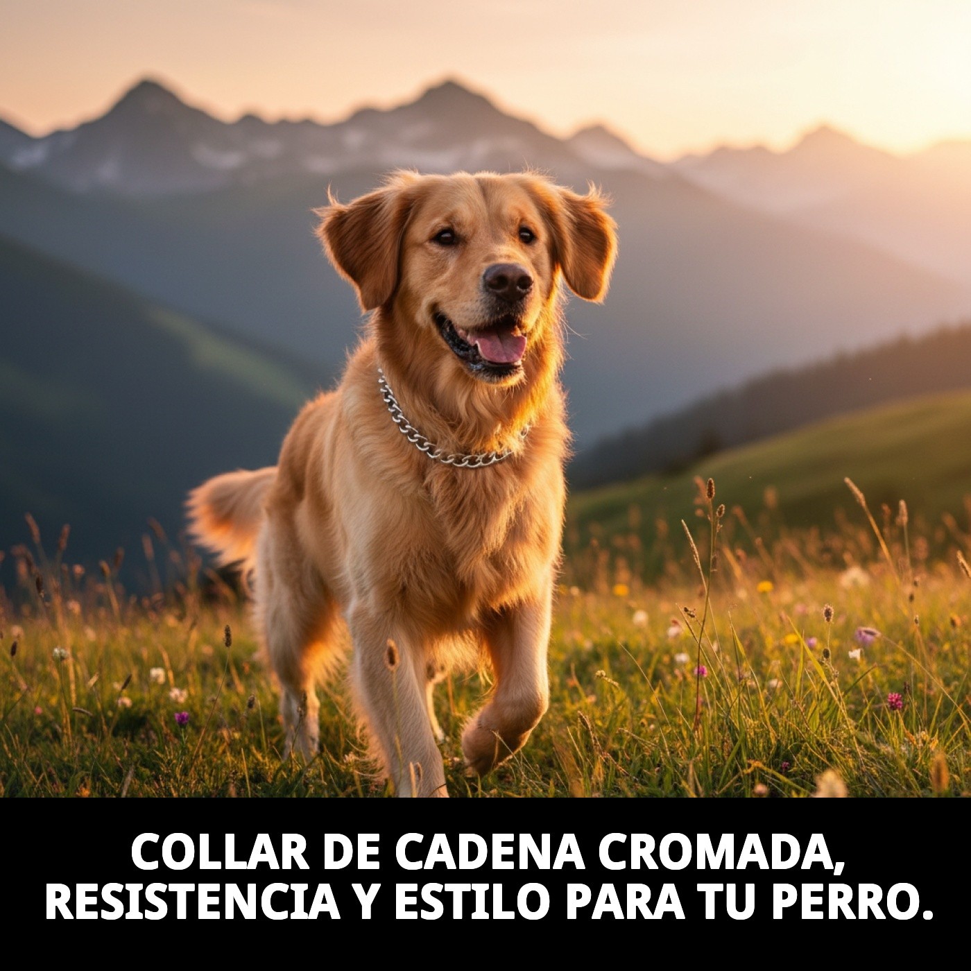 COLLAR CADENA CROMADA 65cm X 3,5mm