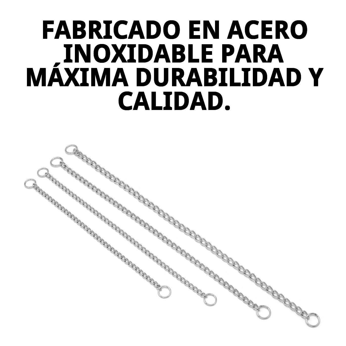 COLLAR CADENA CROMADA 65cm X 3,5mm