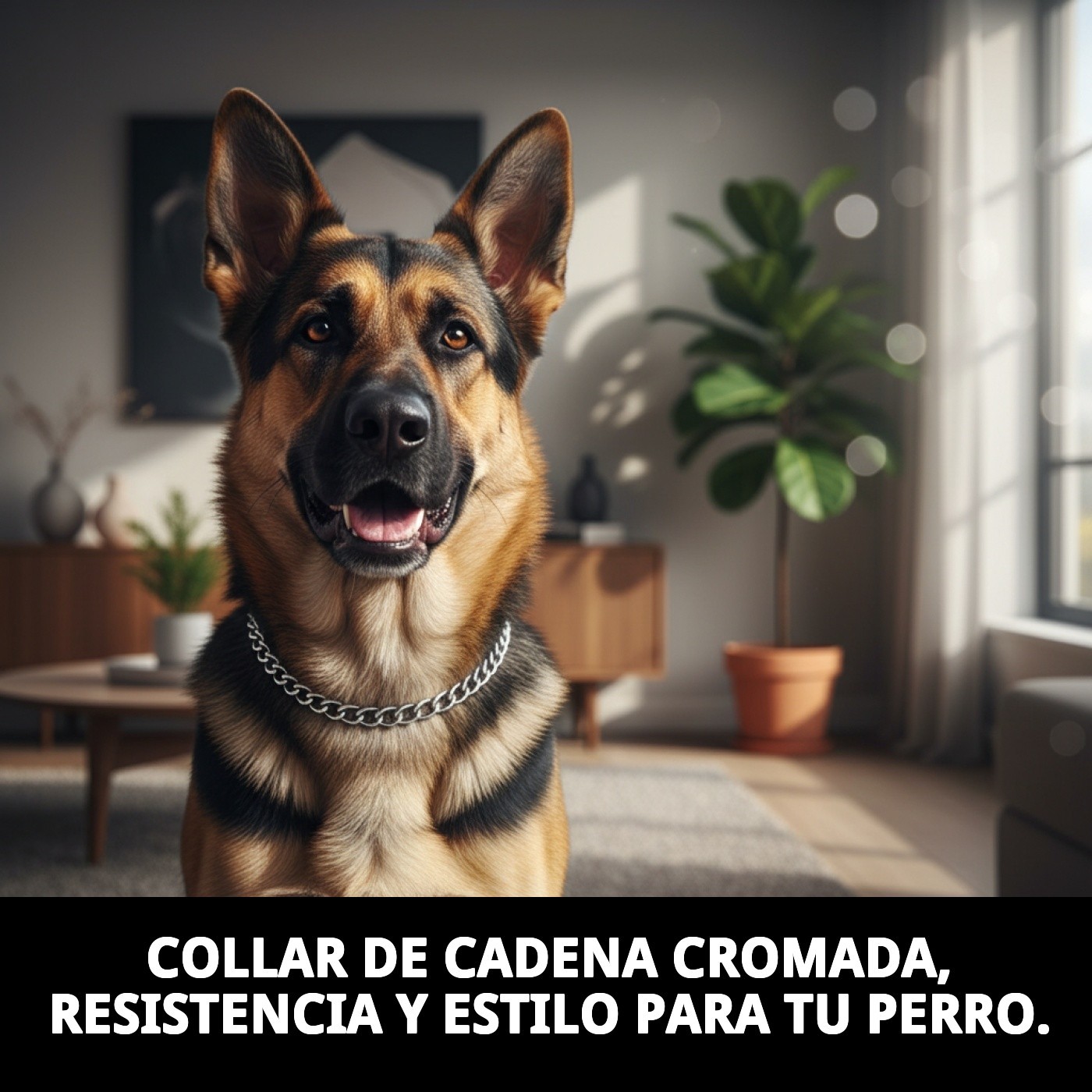 COLLAR CADENA CROMADA 75cm X 4mm