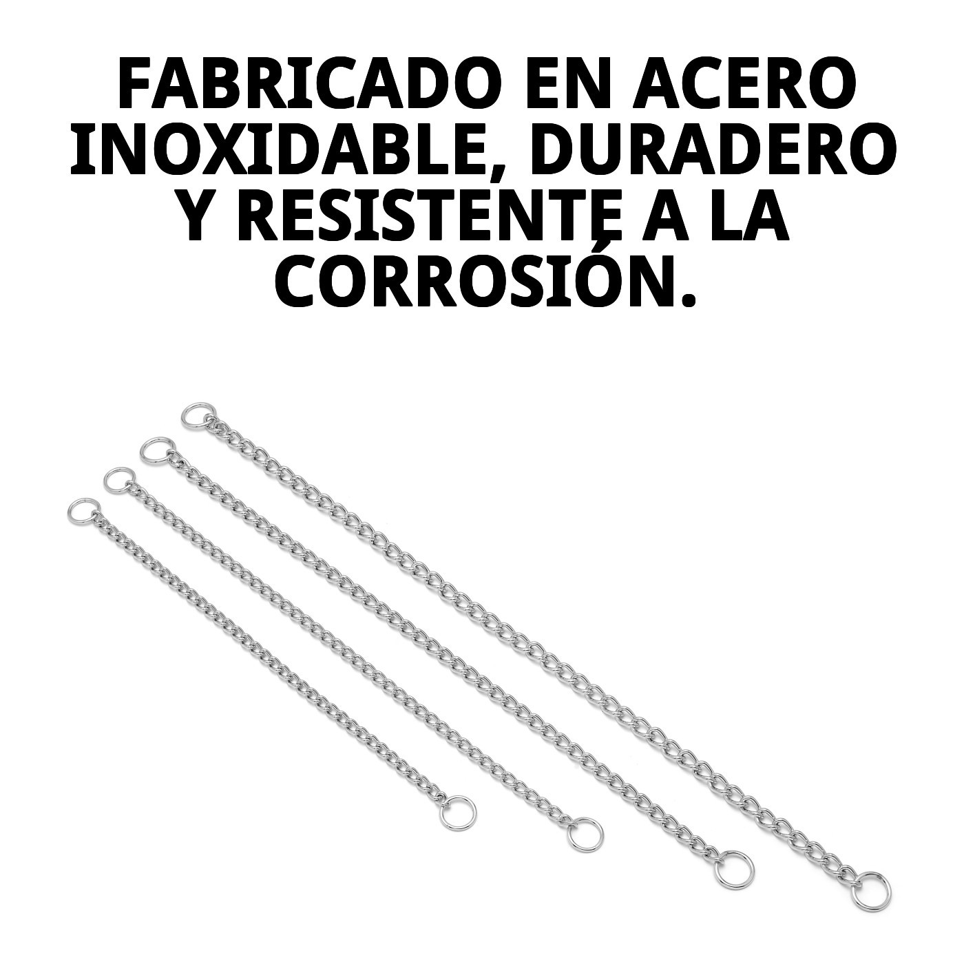 COLLAR CADENA CROMADA 75cm X 4mm