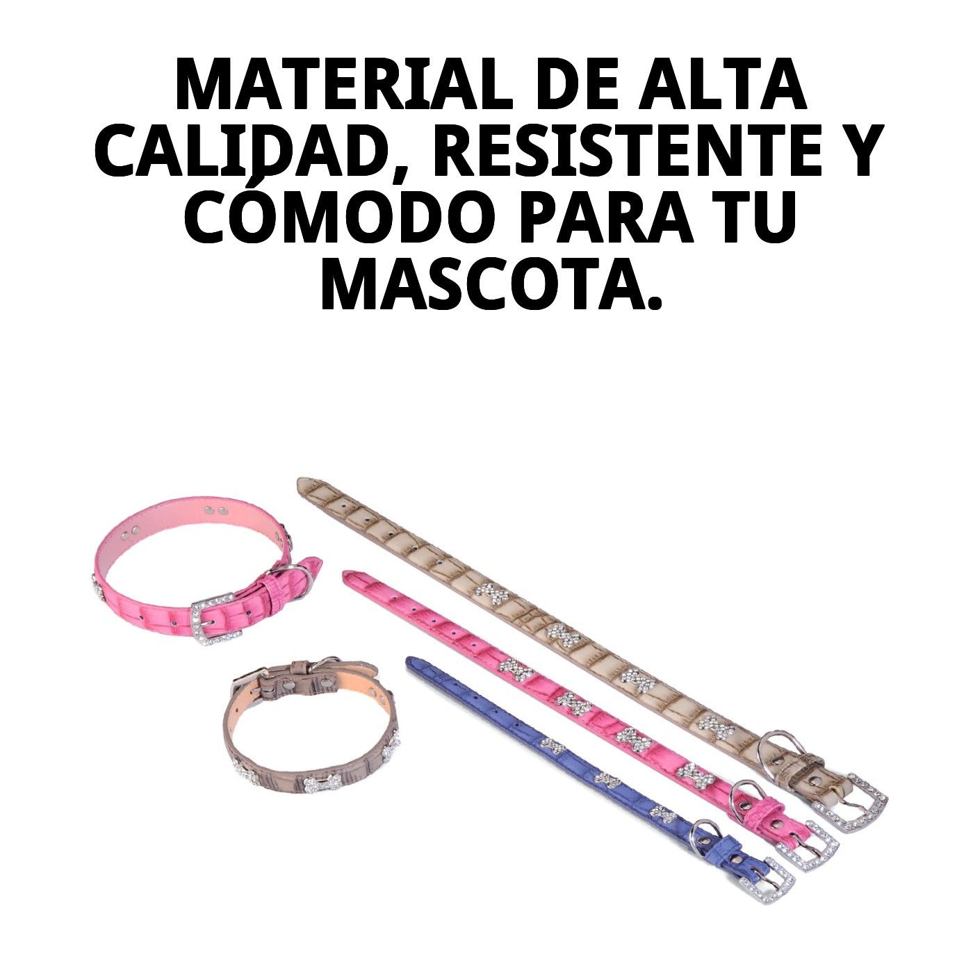 COLLAR CUERO C/HUESO 1.6X30 cm