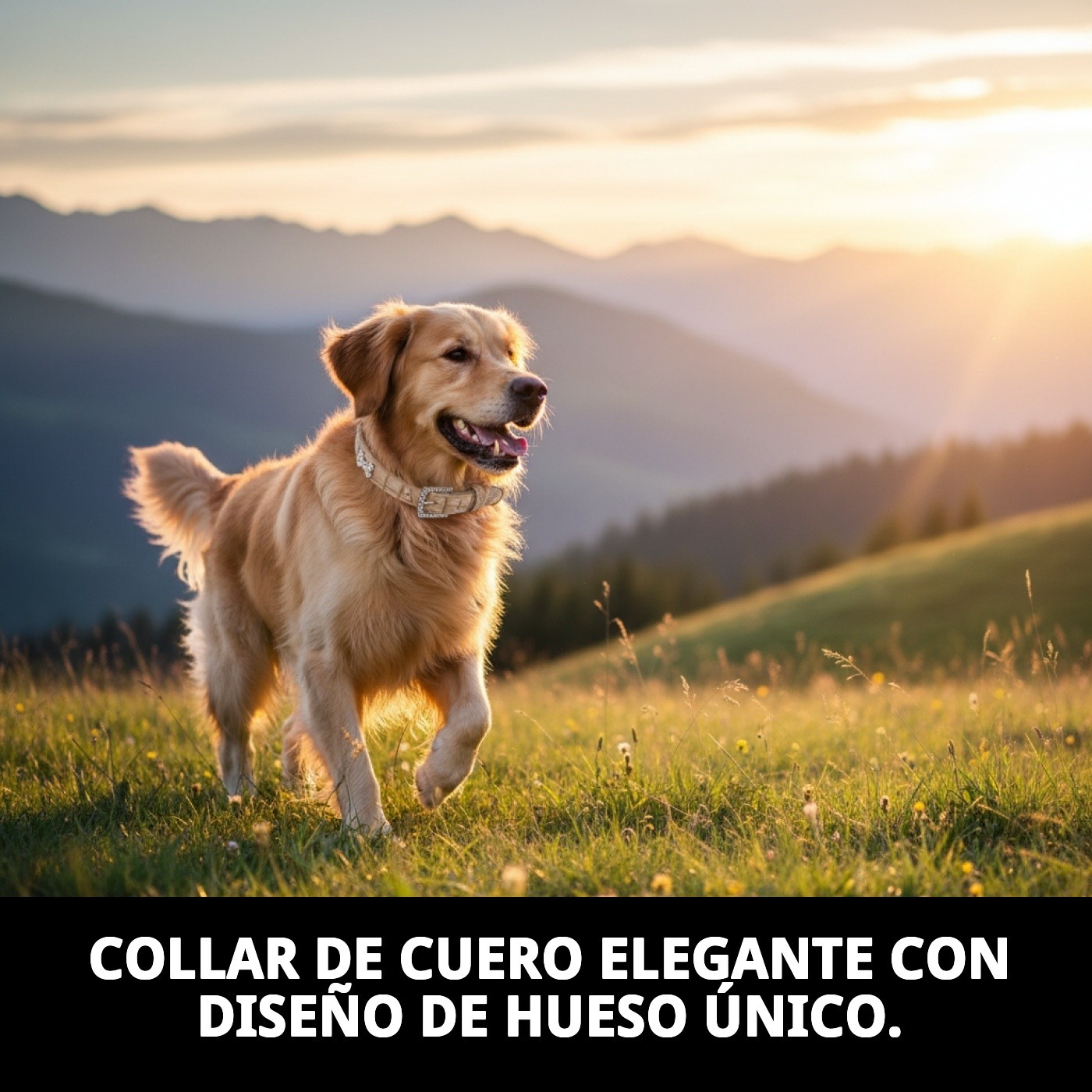 COLLAR CUERO C/HUESO 2.5X50 cm