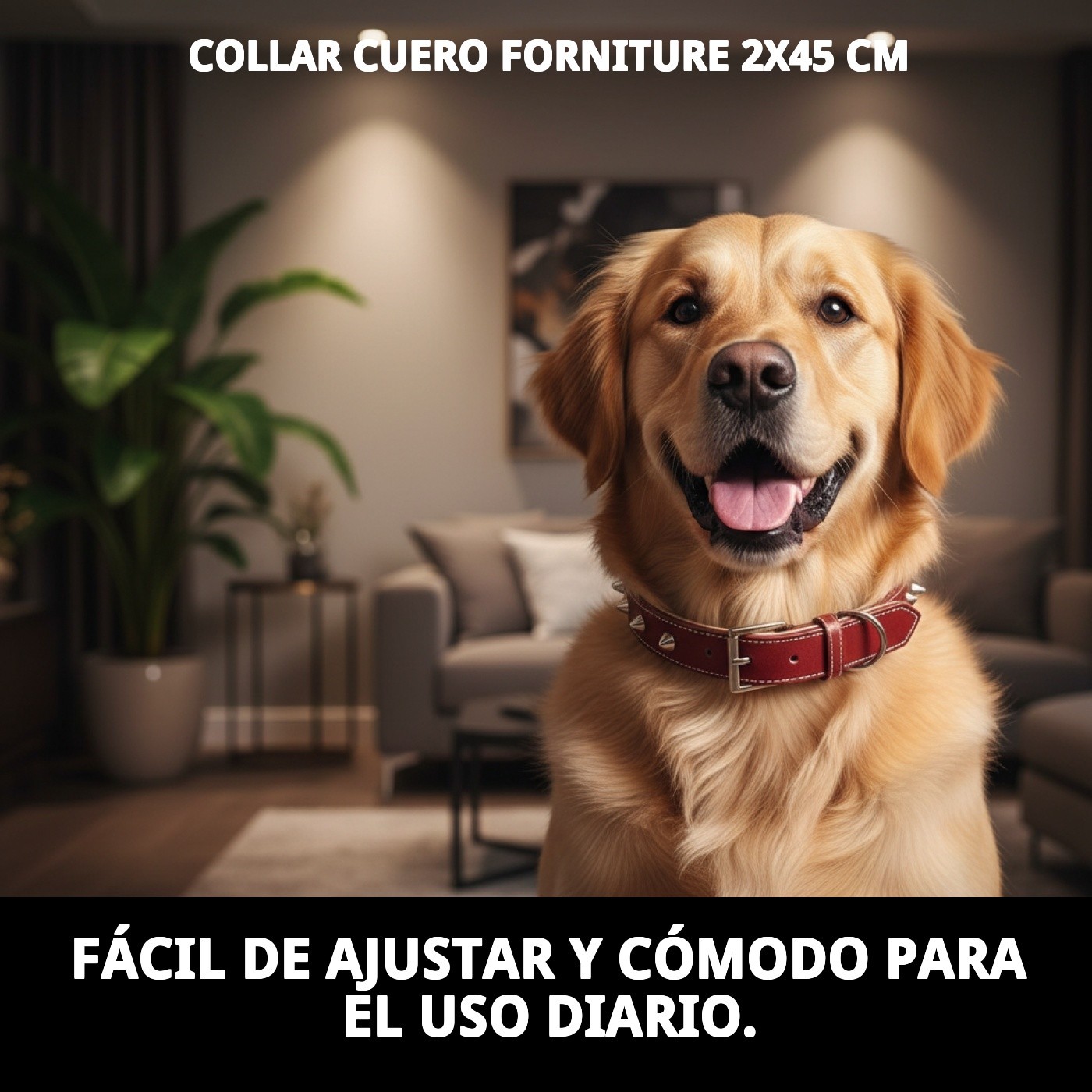 COLLAR CUERO FORNITURE 2X45 cm