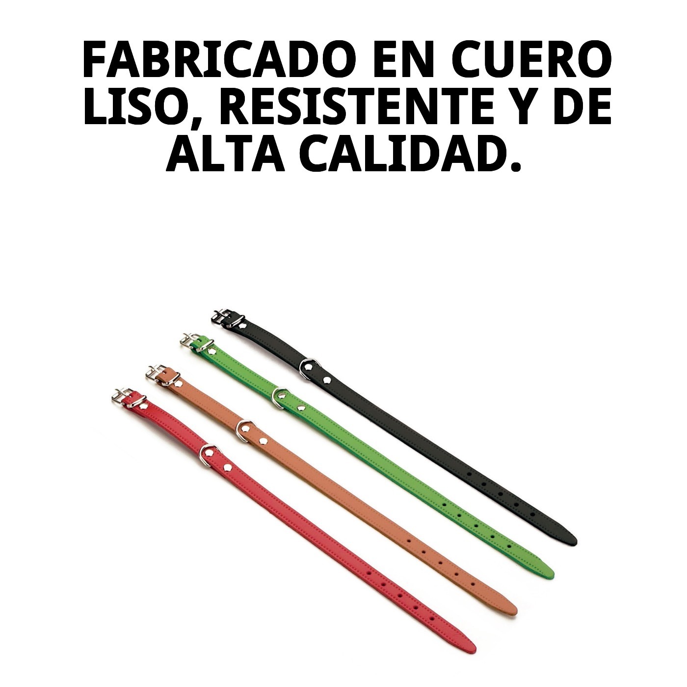 COLLAR CUERO LISO 50X2 cm