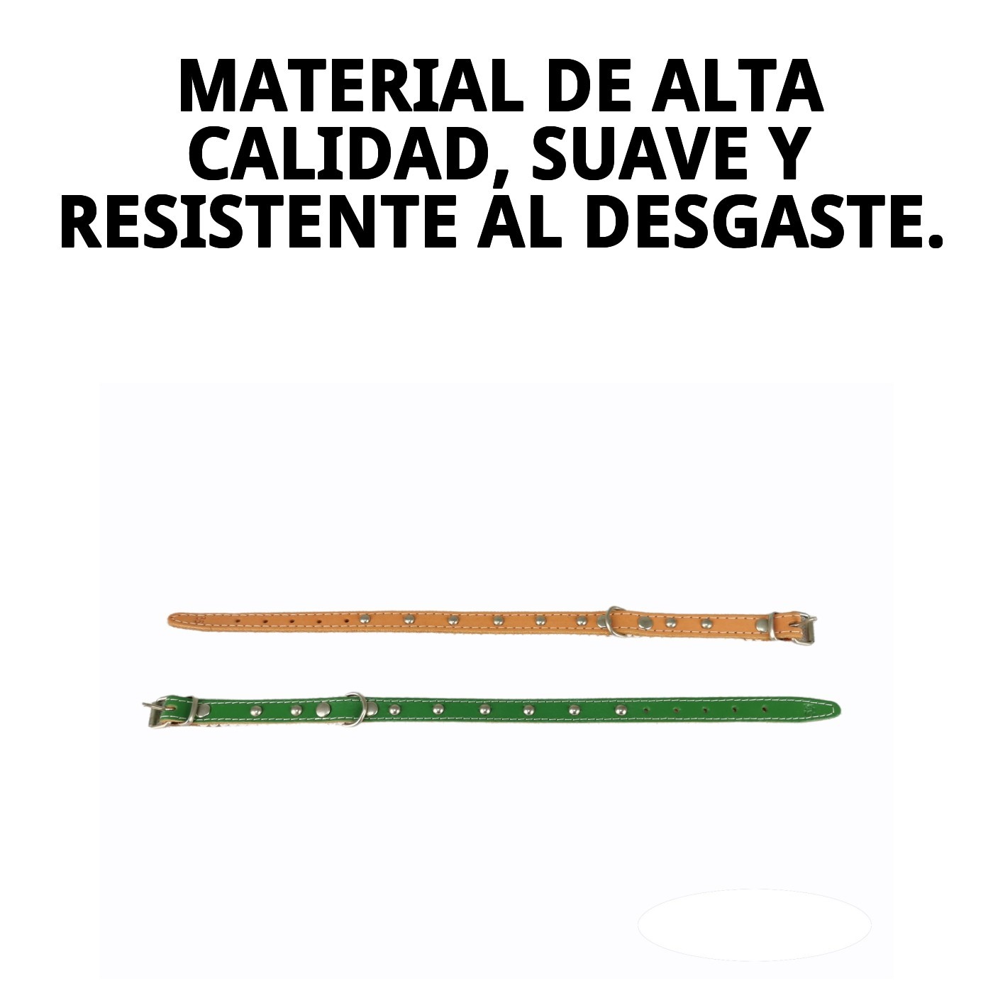 COLLAR CUERO LISO C/FORNITURA 35 CM