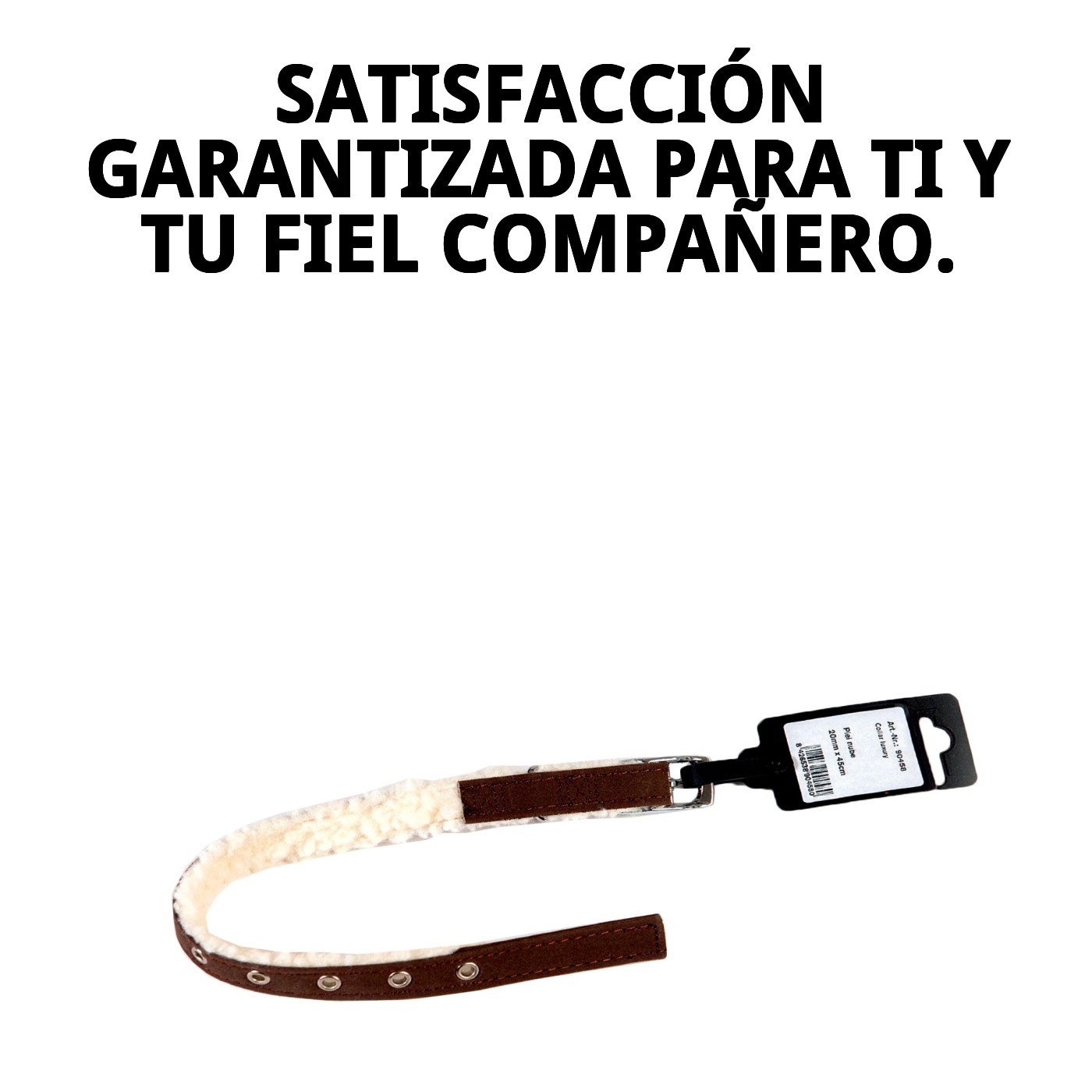 COLLAR LUXURY PIEL NUBE 1,5X35CMS