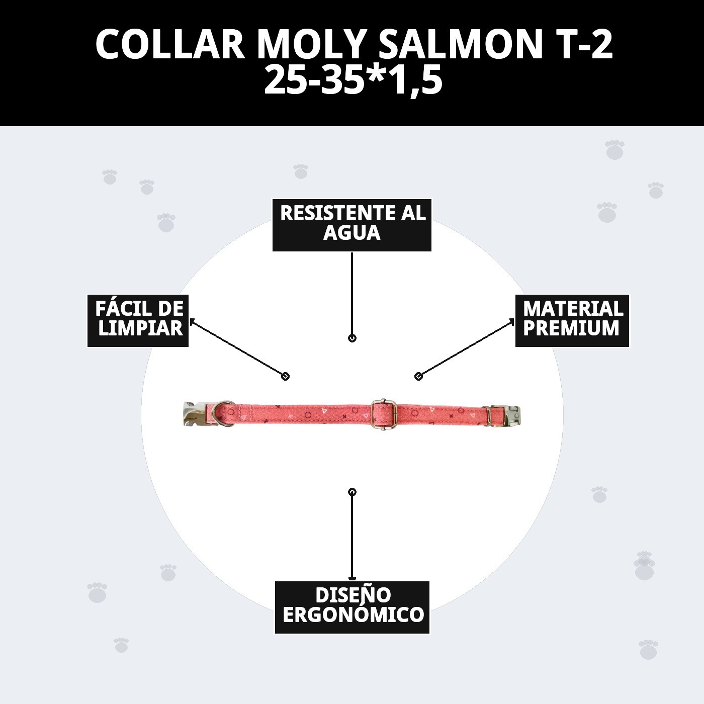 COLLAR MOLY SALMON T-2 25-35*1,5