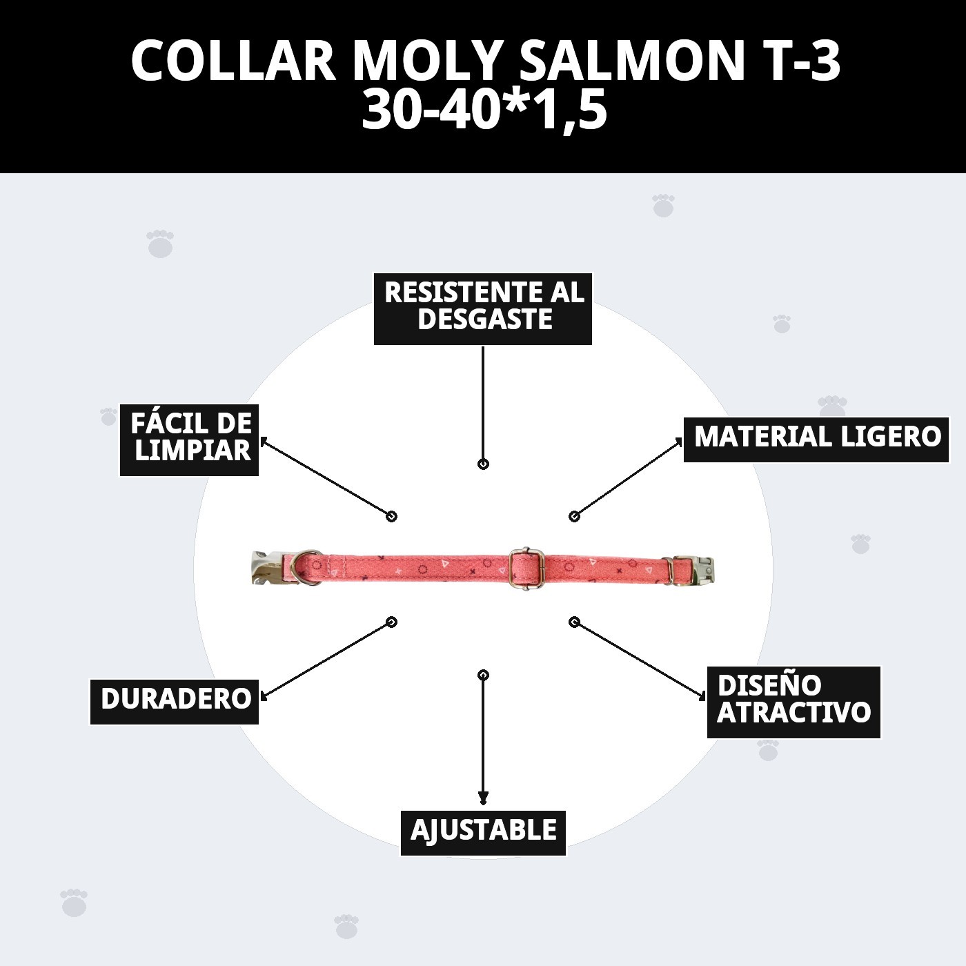 COLLAR  MOLY SALMON T-3 30-40*1,5