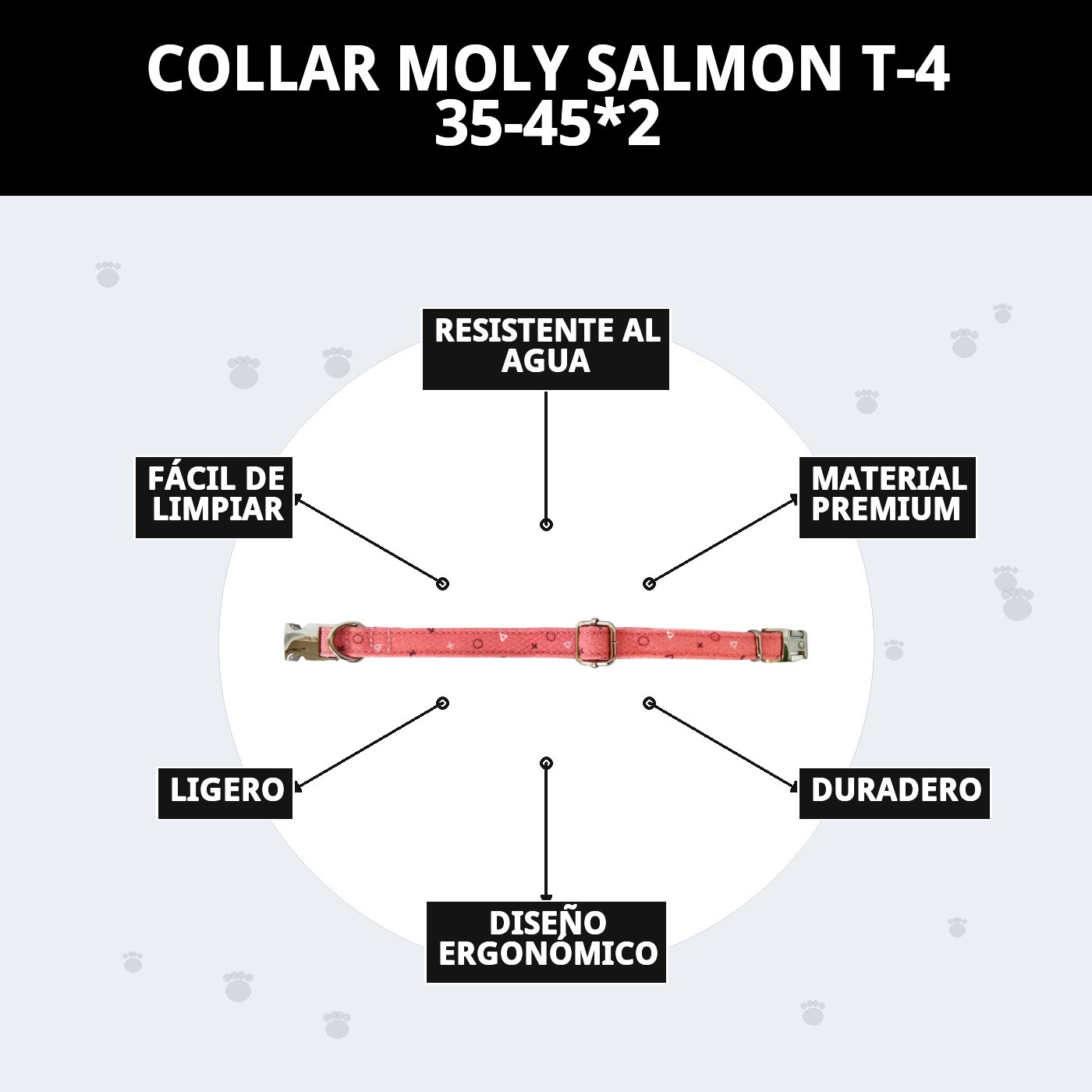 COLLAR MOLY SALMON T-4 35-45*2