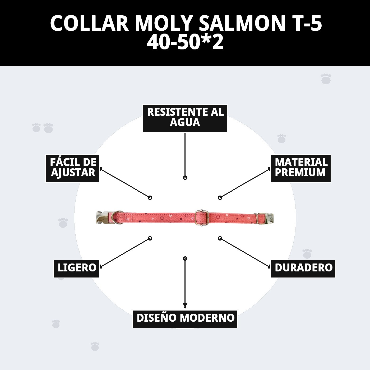 COLLAR MOLY SALMON T-5 40-50*2