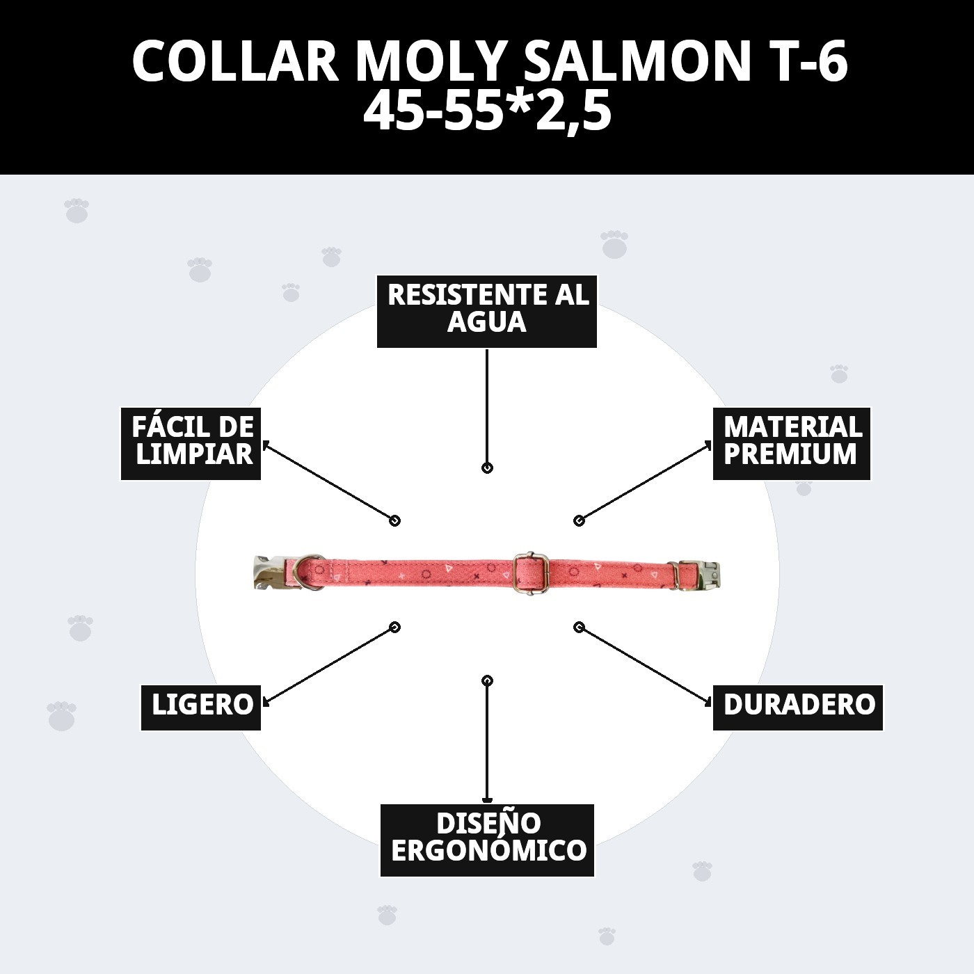 COLLAR  MOLY SALMON T-6 45-55*2,5