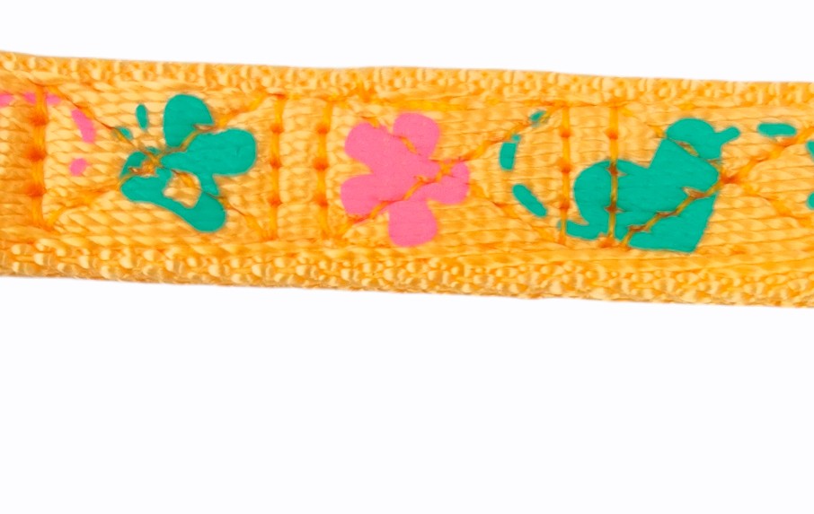 COLLAR NYLON FLOWER 15-20 X 0,80cm C/CASCABEL