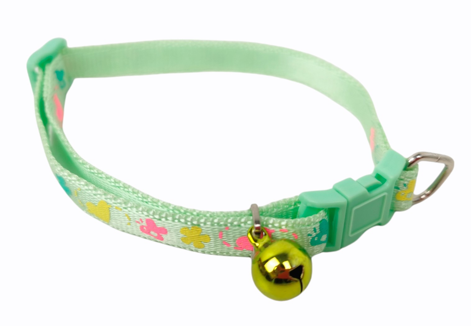 COLLAR NYLON FLOWER 15-20 X 0,80cm C/CASCABEL