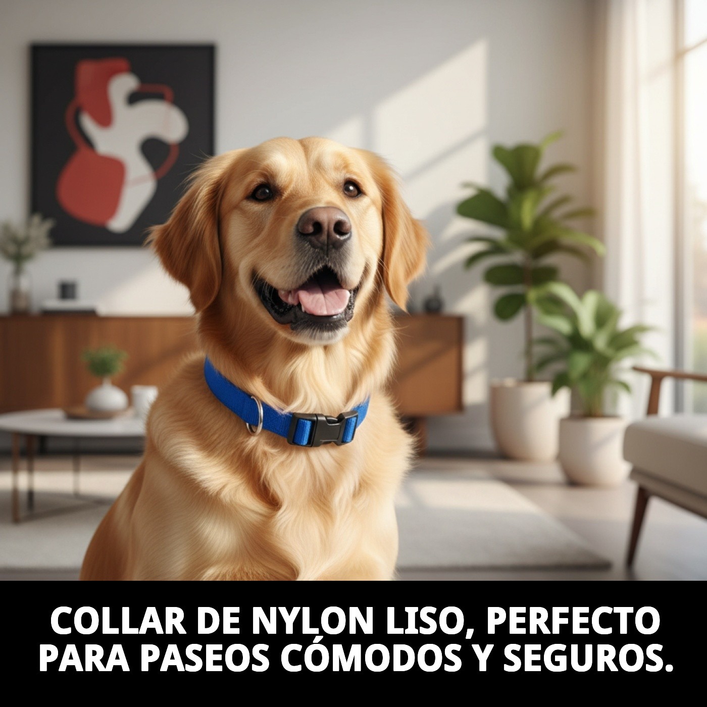 COLLAR NYLON LISO 35-55cm X 2cm