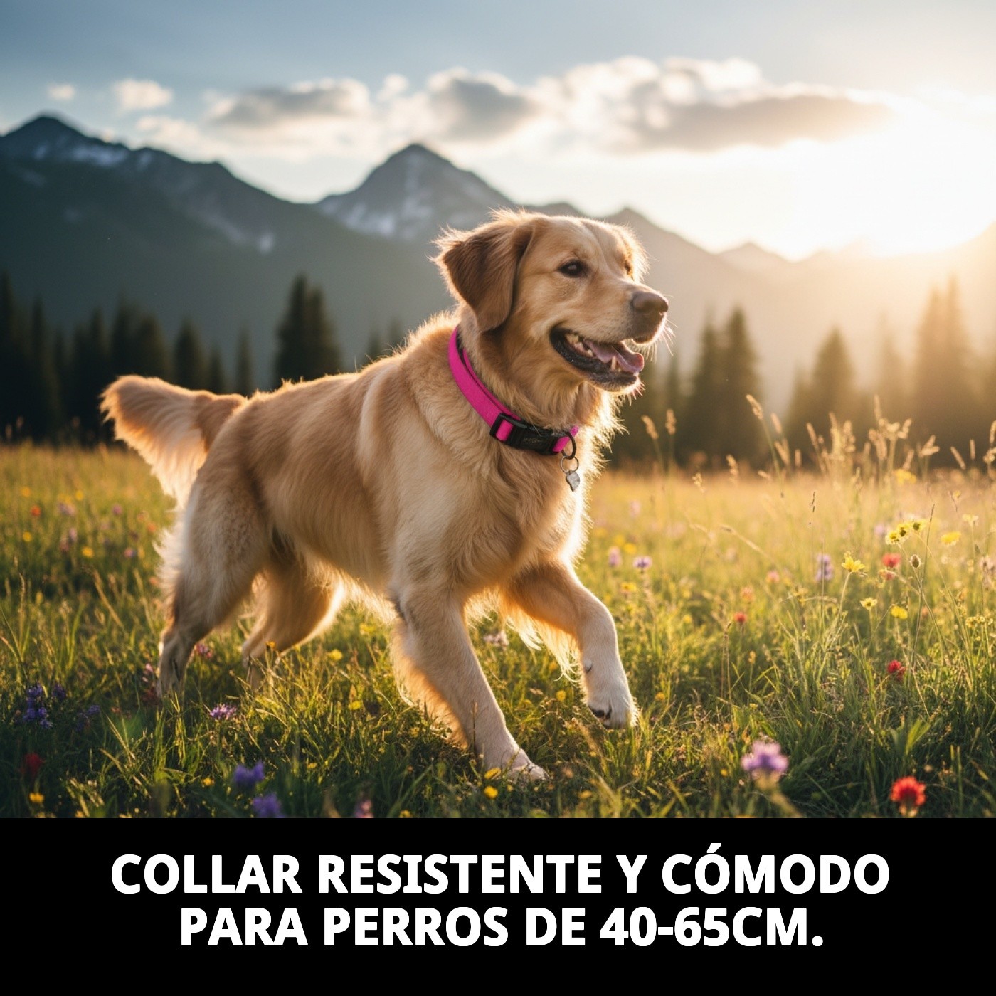 COLLAR NYLON LISO 40-65cm X 2,5cm