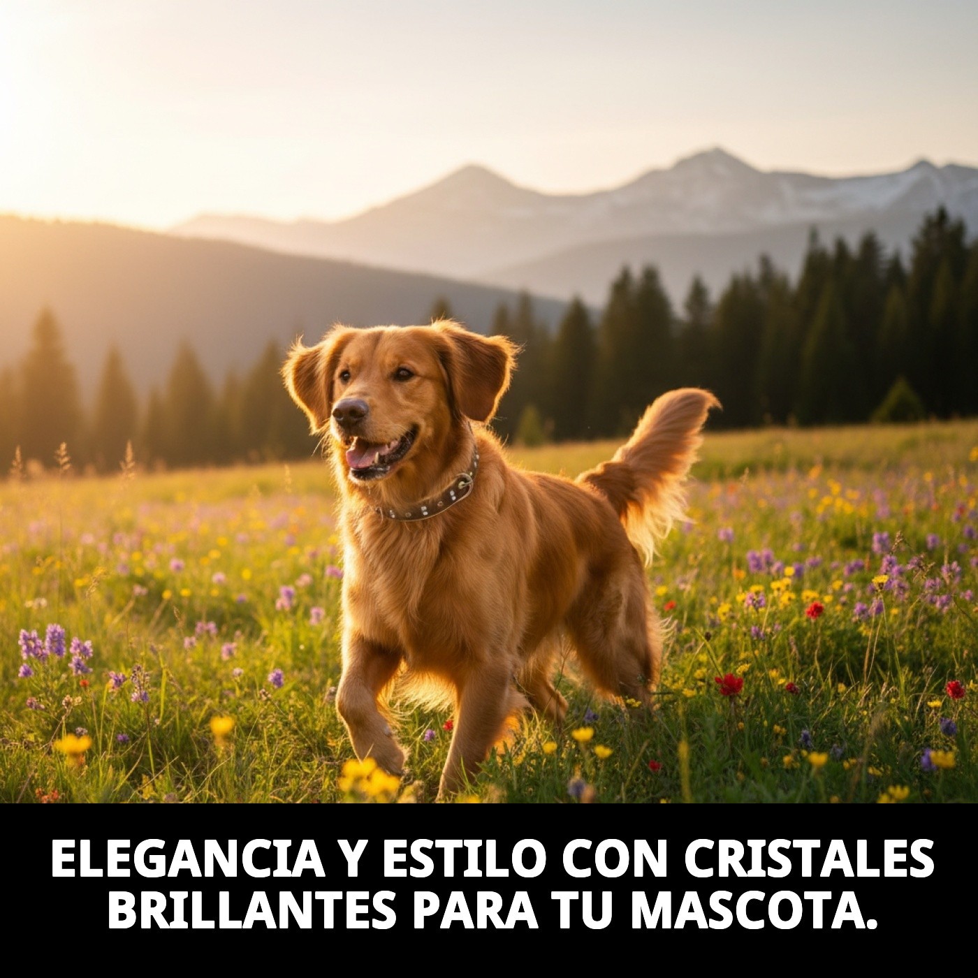 COLLAR PIEL LUXURY CRISTAL 56 CM