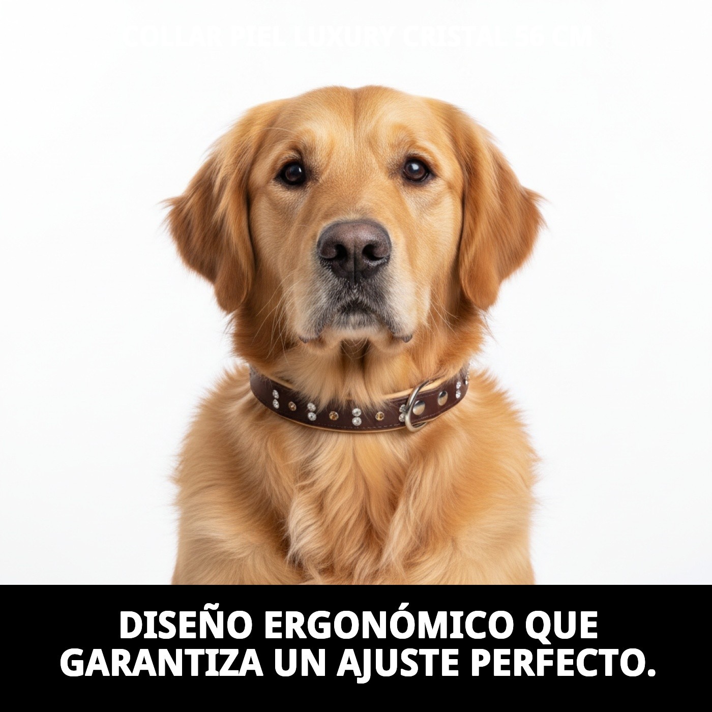 COLLAR PIEL LUXURY CRISTAL 56 CM