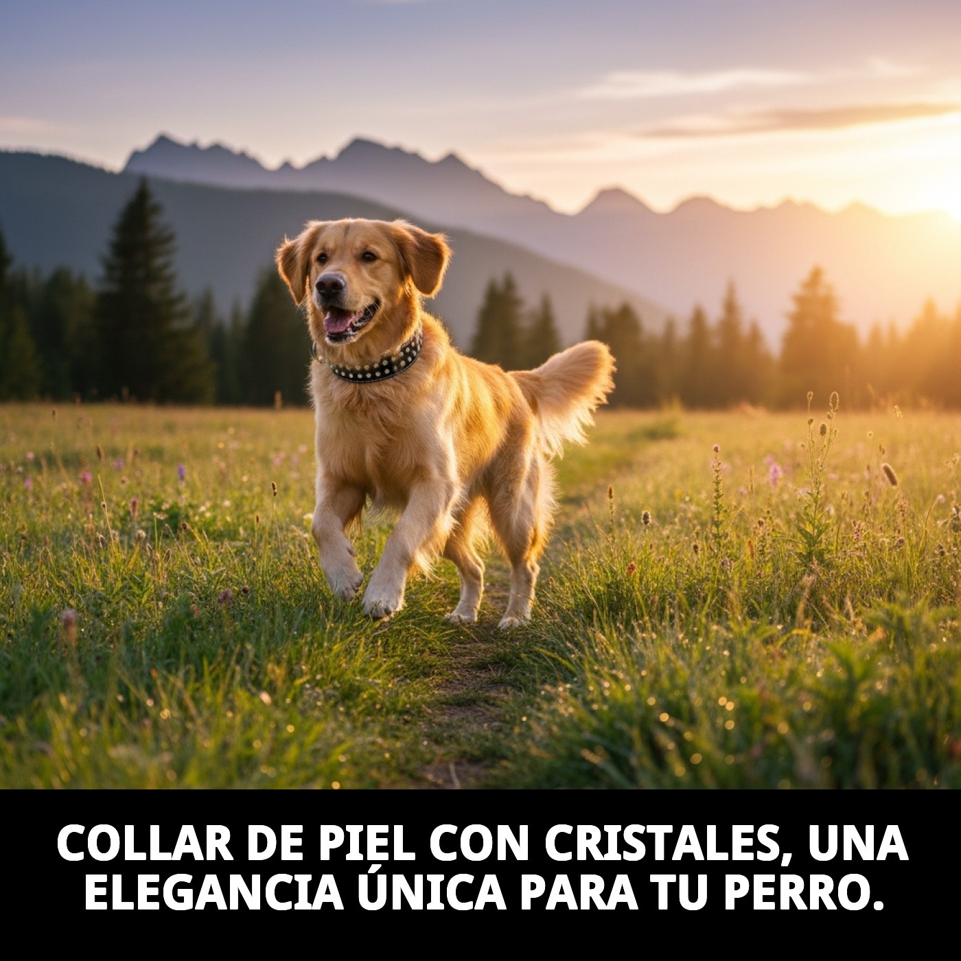 COLLAR PIEL LUXURY CRISTAL 75 CM