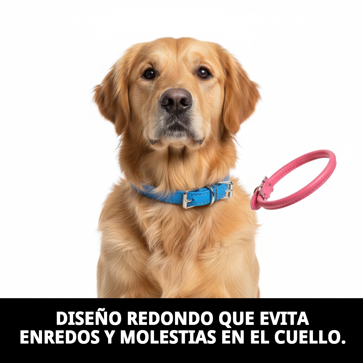 COLLAR PIEL LUXURY REDONDO 40 CM