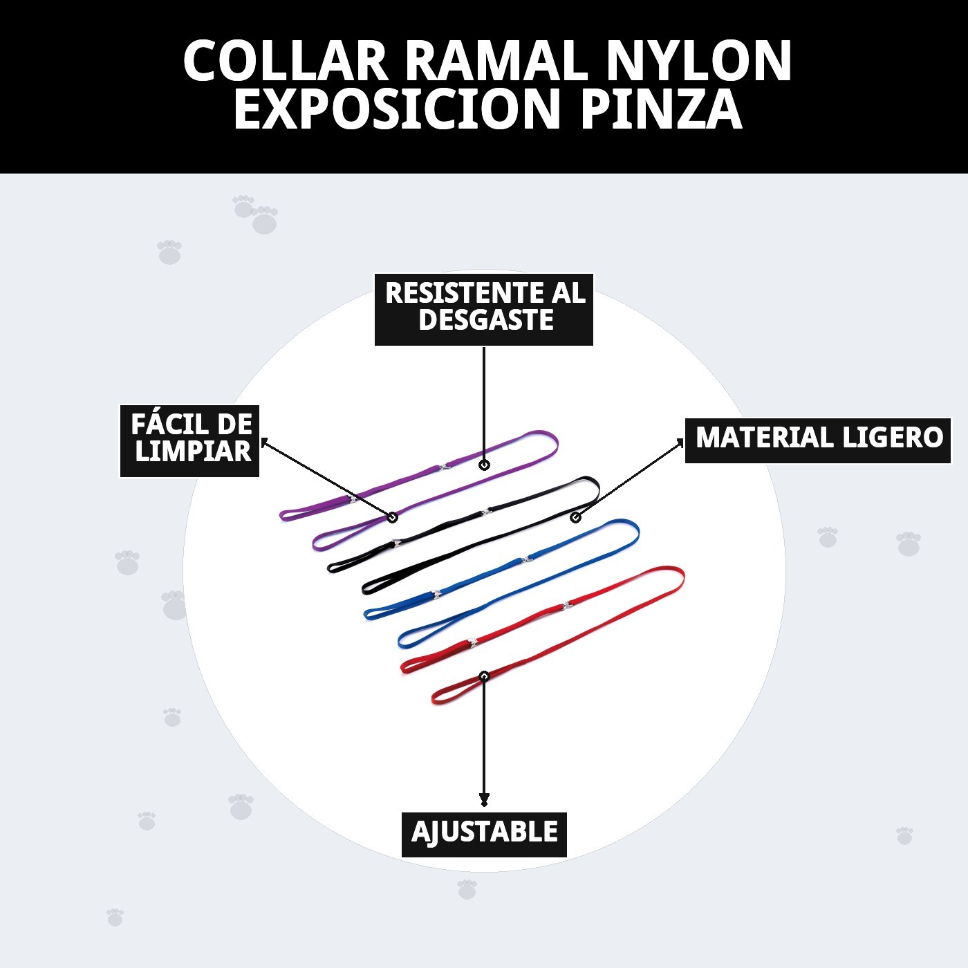 COLLAR RAMAL NYLON EXPOSICION PINZA