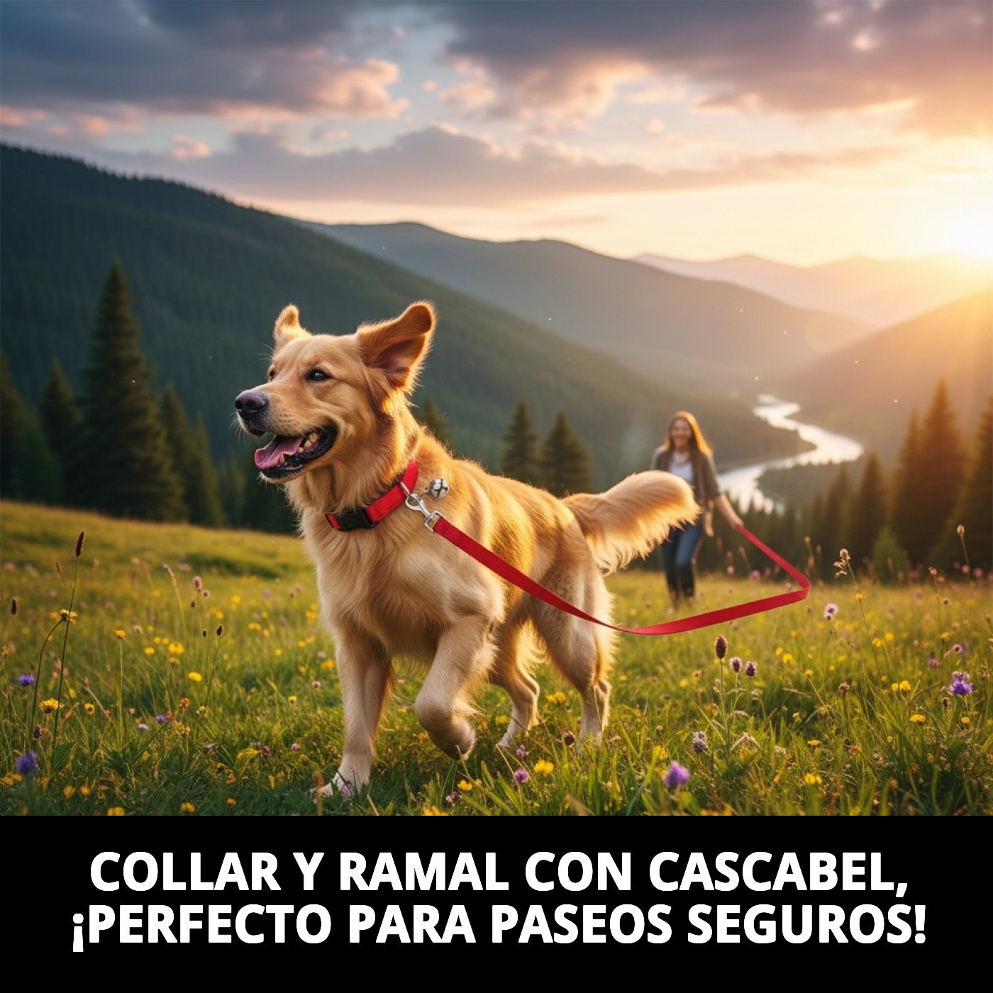 COLLAR Y RAMAL LISOS CON CASCABEL