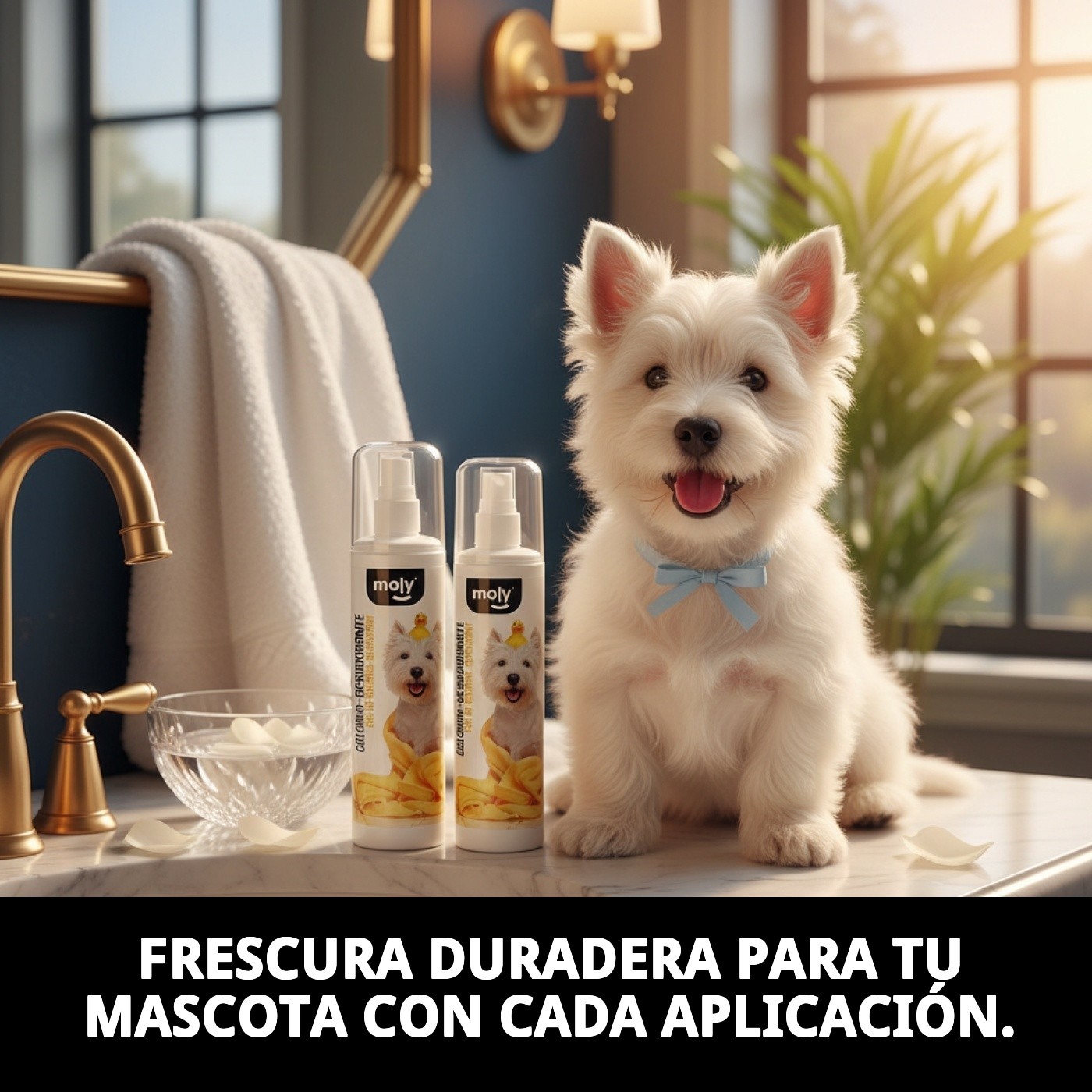 Colonia Desodorante 200 ml Moly | Frescura Duradera y Aroma Suave para Perros