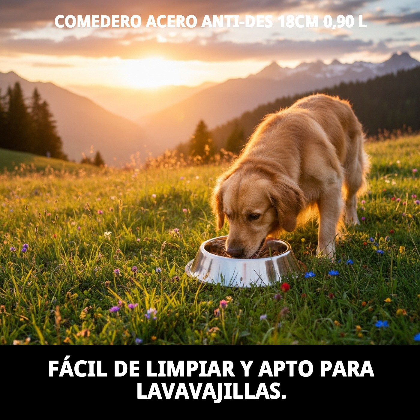 COMEDERO ACERO ANTI-DES 18cm 0,90 l