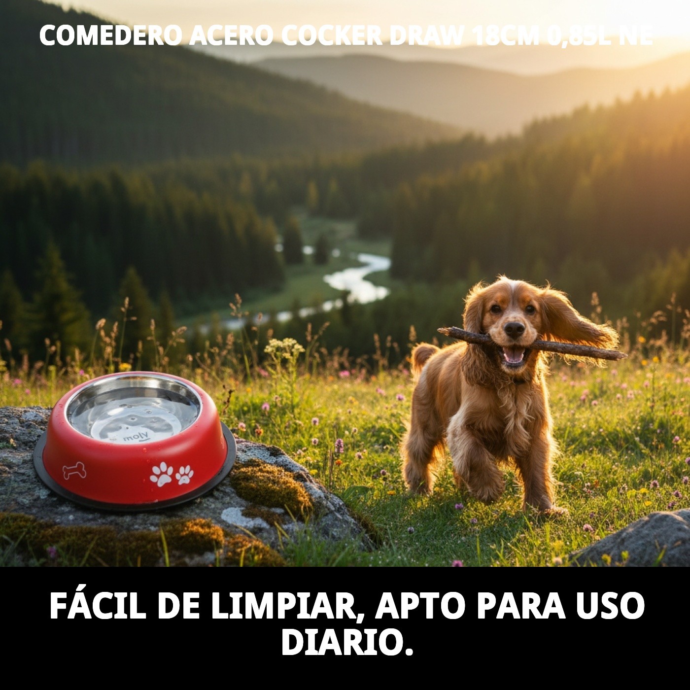 COMEDERO ACERO COCKER DRAW 18CM 0,85L NE