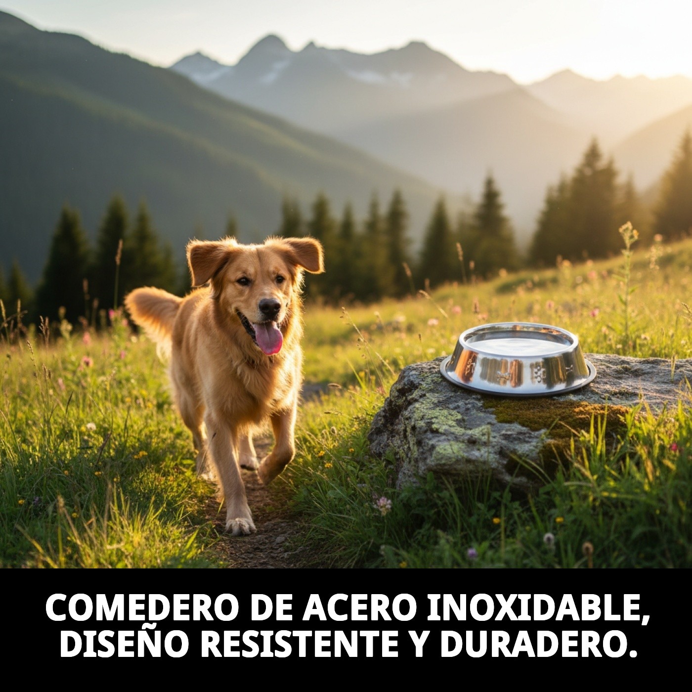 COMEDERO ACERO EXTRA C/FIG. 18 CM 0,90L