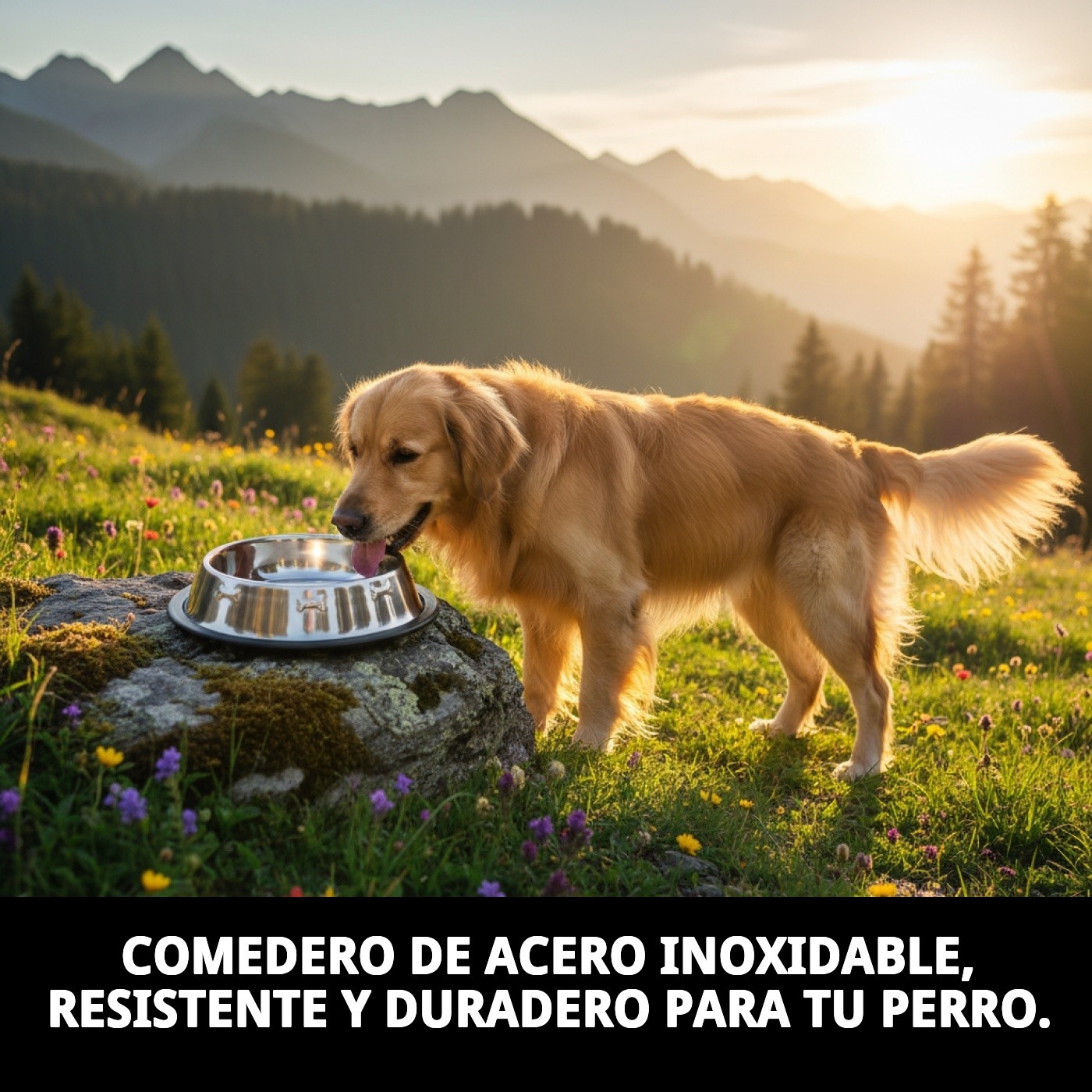 COMEDERO ACERO PIRAMIDE 12cm X 0,22 l