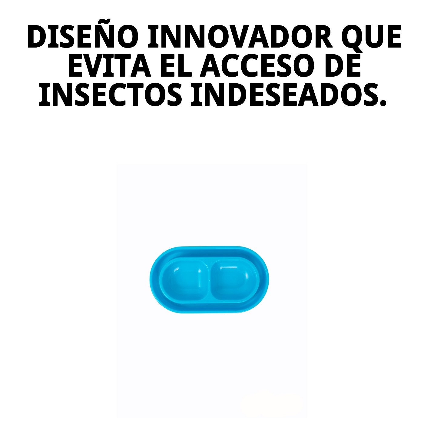 Comedero Antihormigas Doble 27 cm Moly | Dos Compartimentos con Sistema Antiinsectos