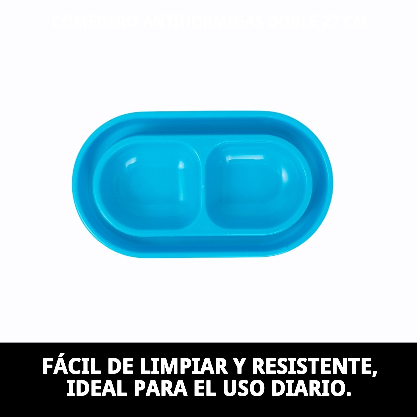 Comedero Antihormigas Doble 27 cm Moly | Dos Compartimentos con Sistema Antiinsectos