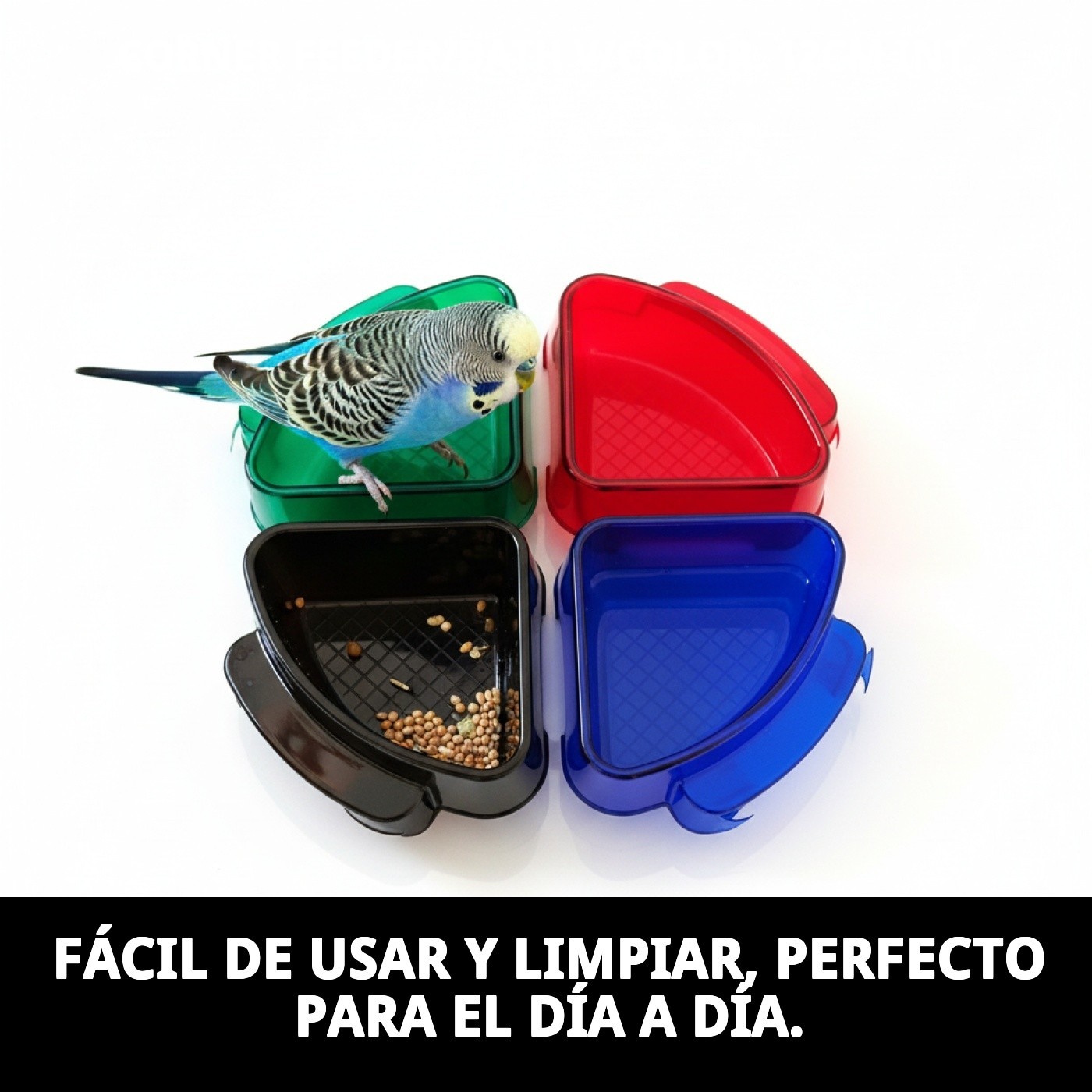 COMEDERO/BAÑERA ESQUIN.V/COLOR. 12CM INT.