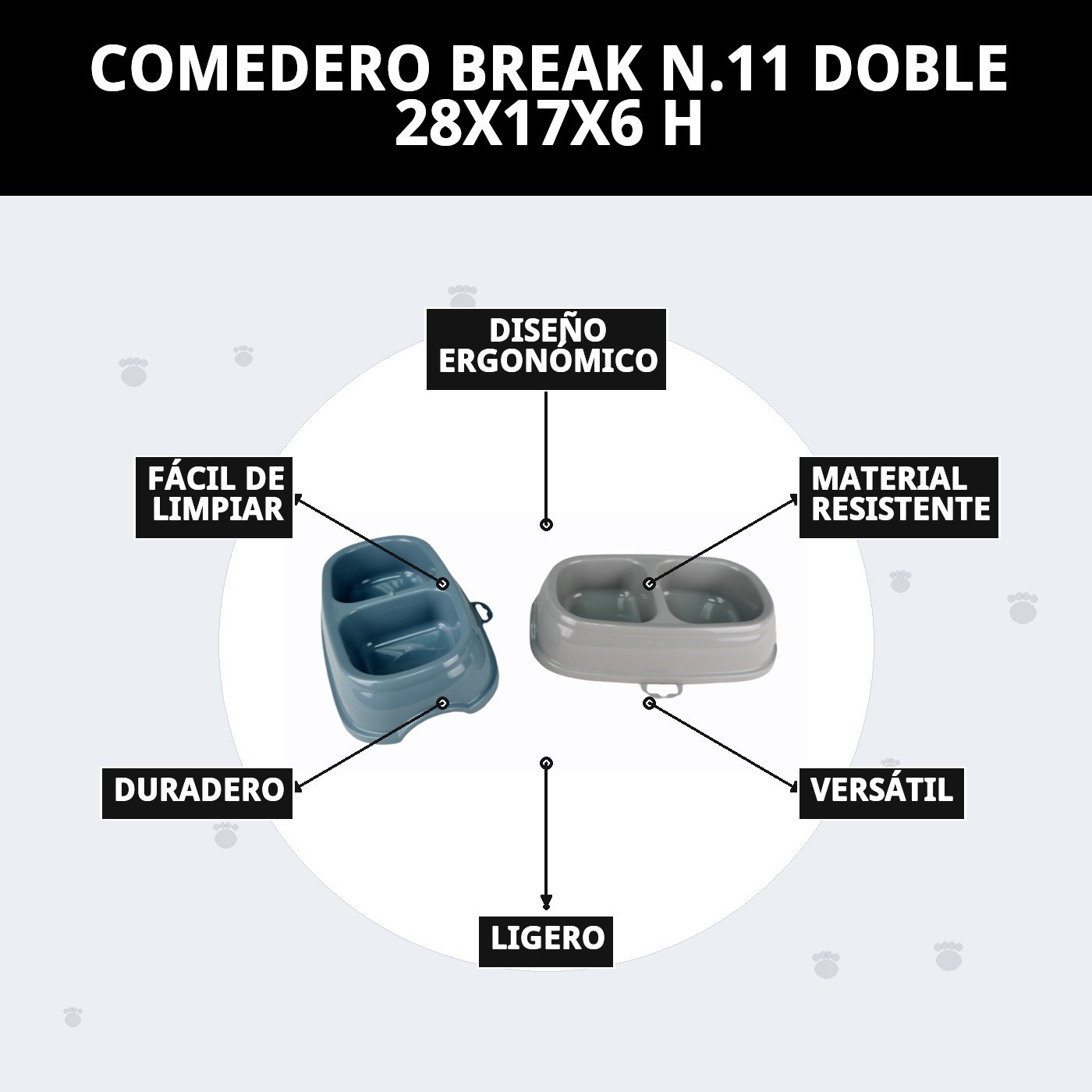 COMEDERO BREAK N.11 DOBLE 28X17X6 H