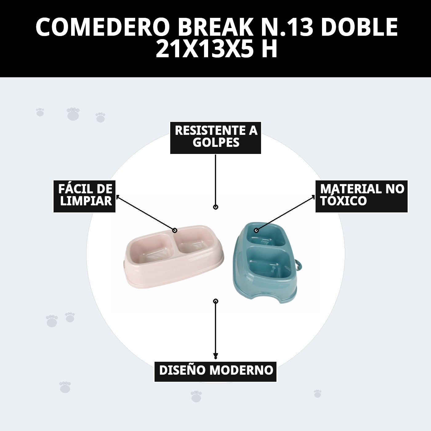 COMEDERO BREAK N.13 DOBLE 21X13X5 H