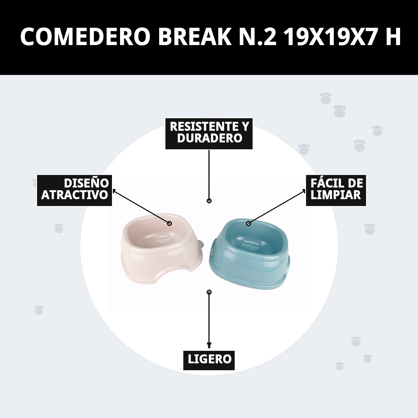 COMEDERO BREAK N.2 19X19X7 H