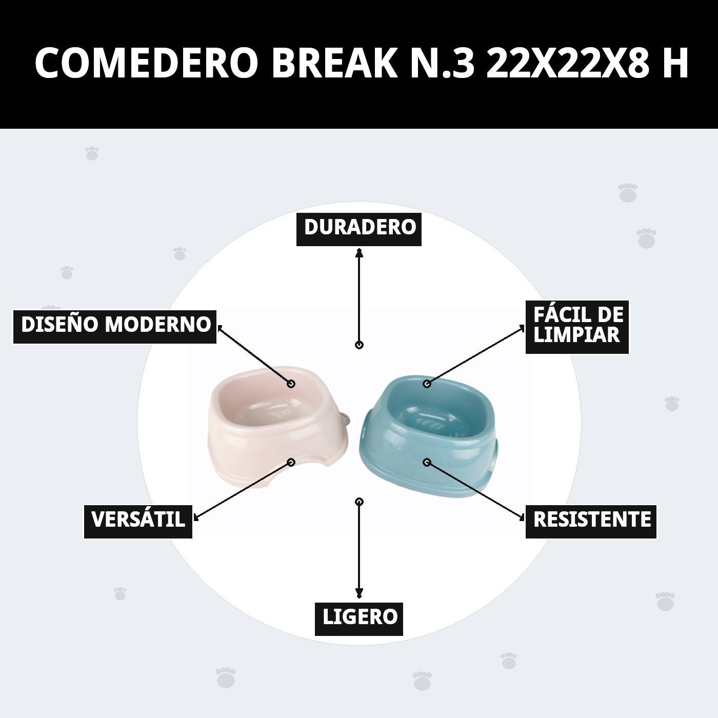 COMEDERO BREAK N.3 22X22X8 H