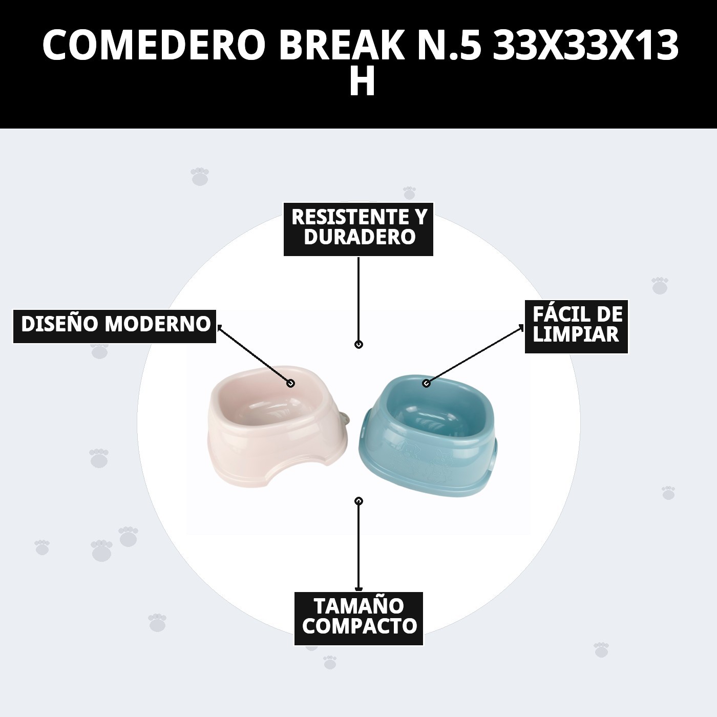 COMEDERO BREAK N.5 33X33X13 H