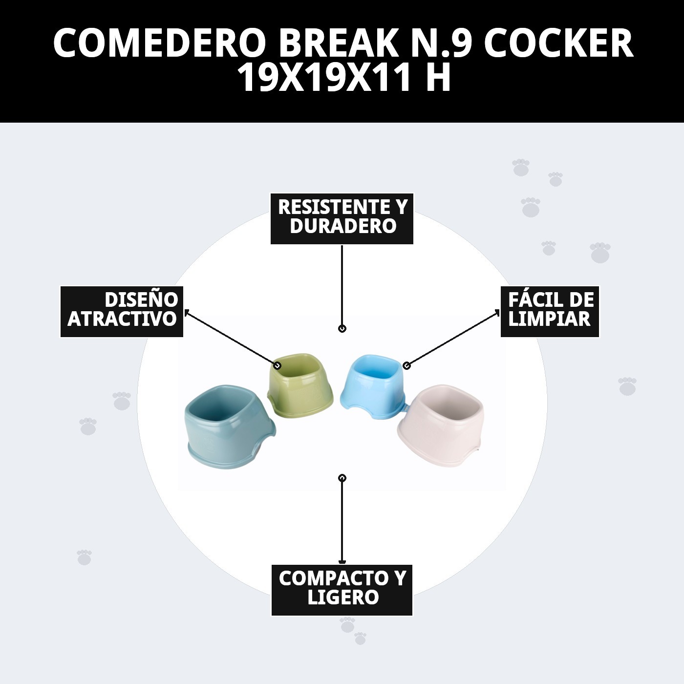 COMEDERO BREAK N.9 COCKER 19X19X11 H