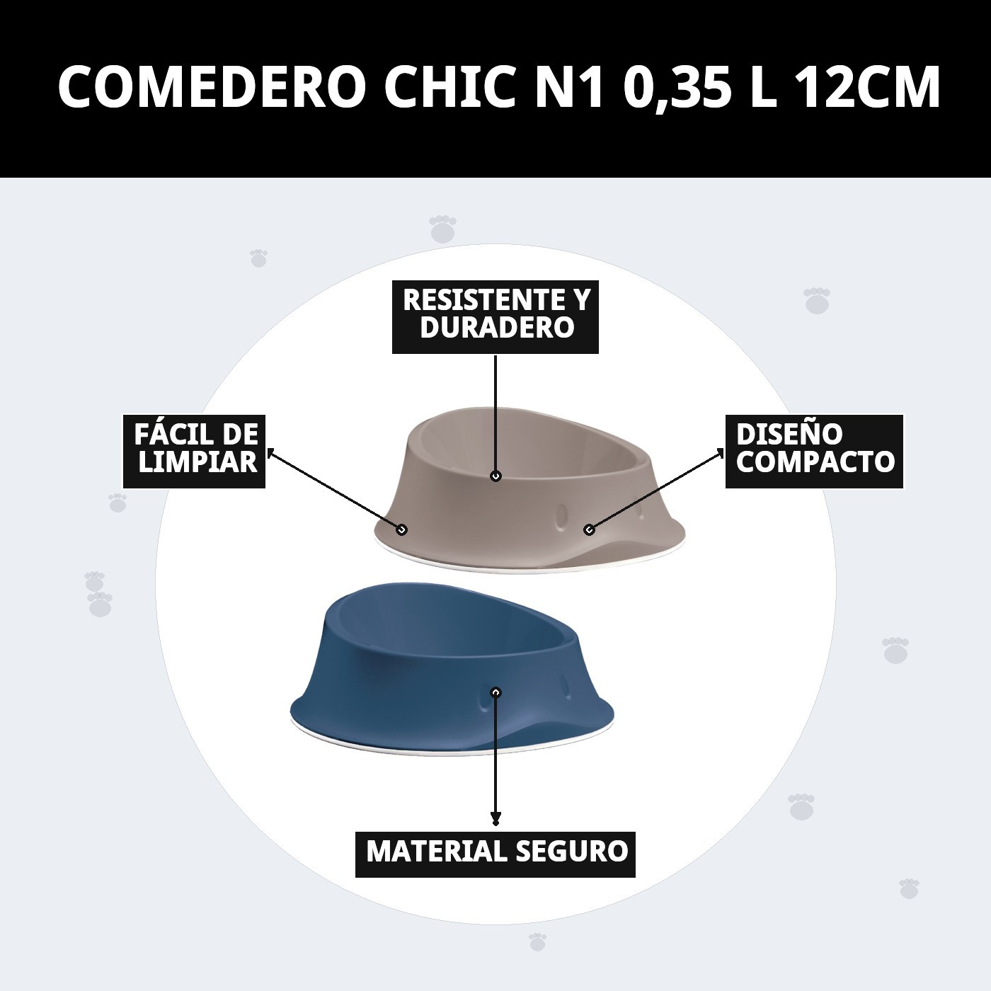 COMEDERO CHIC N1 0,35 L 12CM