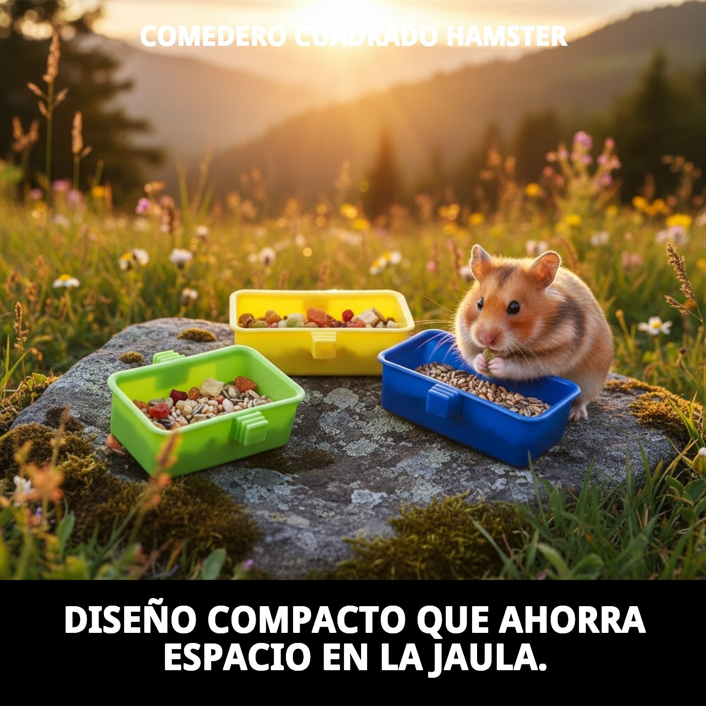 COMEDERO CUADRADO HAMSTER