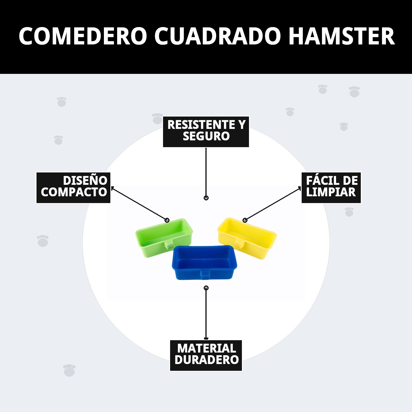 COMEDERO CUADRADO HAMSTER