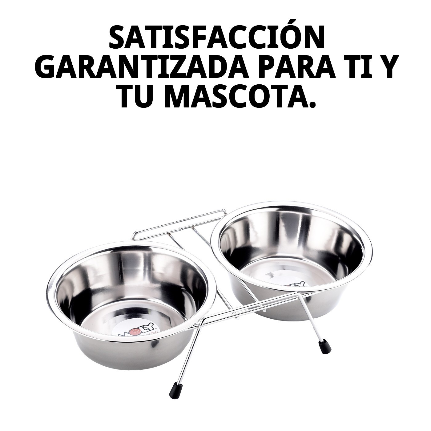 COMEDERO DOBLE 21cm C/SOPORTE 2 X 1,60 l