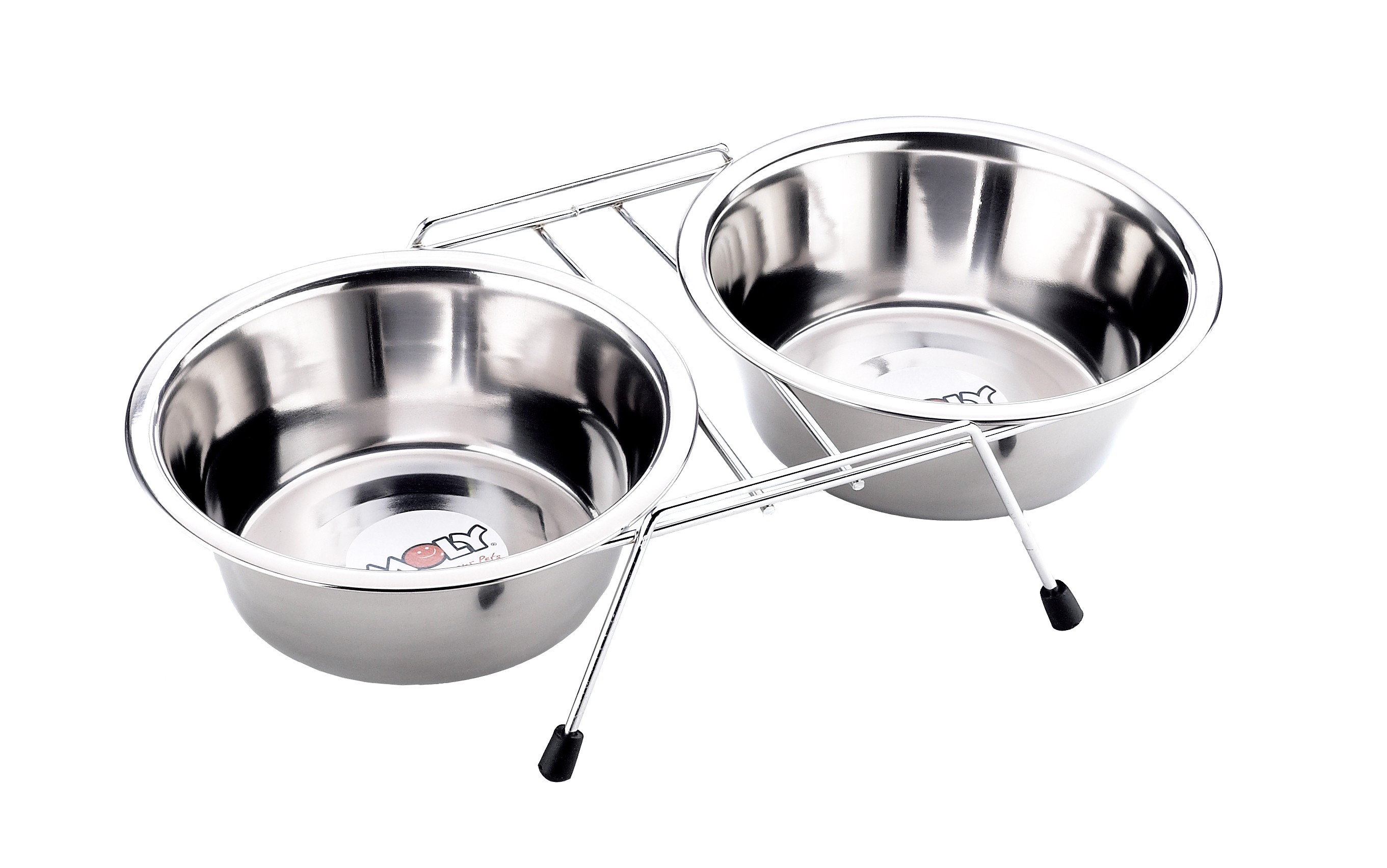 COMEDERO DOBLE 21cm C/SOPORTE 2 X 1,60 l