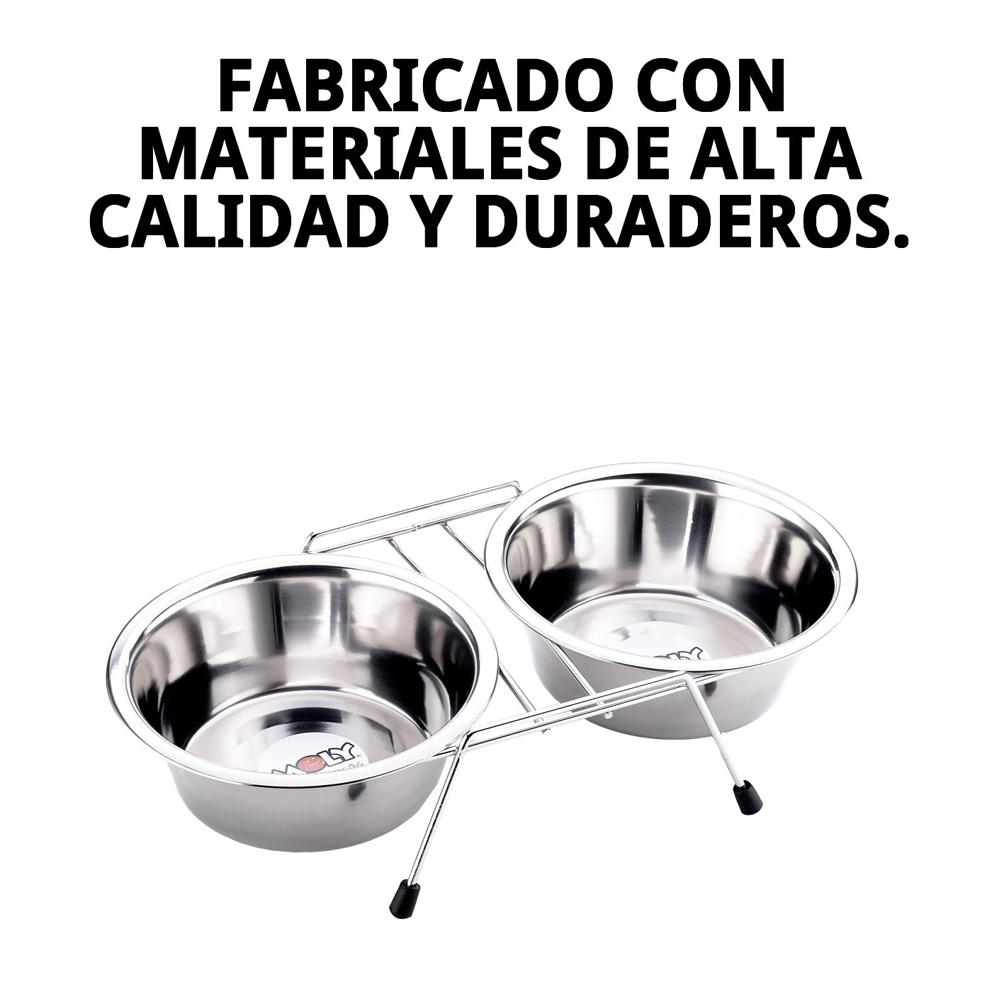 COMEDERO DOBLE 25cm C/SOPORTE 2 X 2,60 l